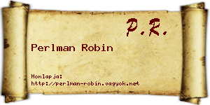 Perlman Robin névjegykártya